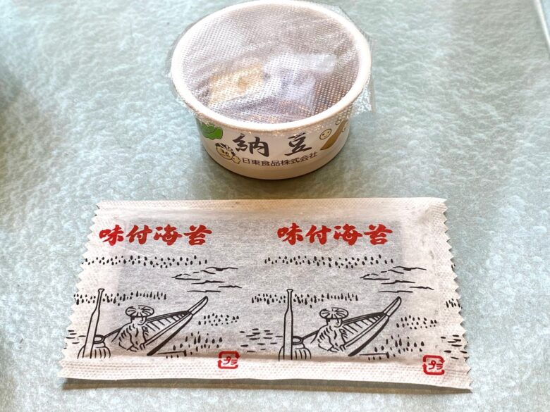 ホテルグレイスリー京都三条の納豆と味付け海苔