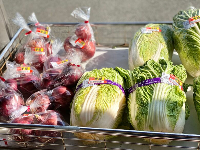 京都伏見にある旬野菜の直売所じねんと市場の野菜